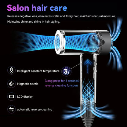 Lescolton High Speed Hair Dryers 110,000 Rpm Professional Salon Ionic Hairdryers Negative Ionic Blow Dryer Anti-static Hair Care