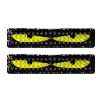 LED Car Front Rear Windshield Glass Light USB Car Demon Eyes Flexible Display Screen Light DIY Programmable for Store/Bar/Trucks