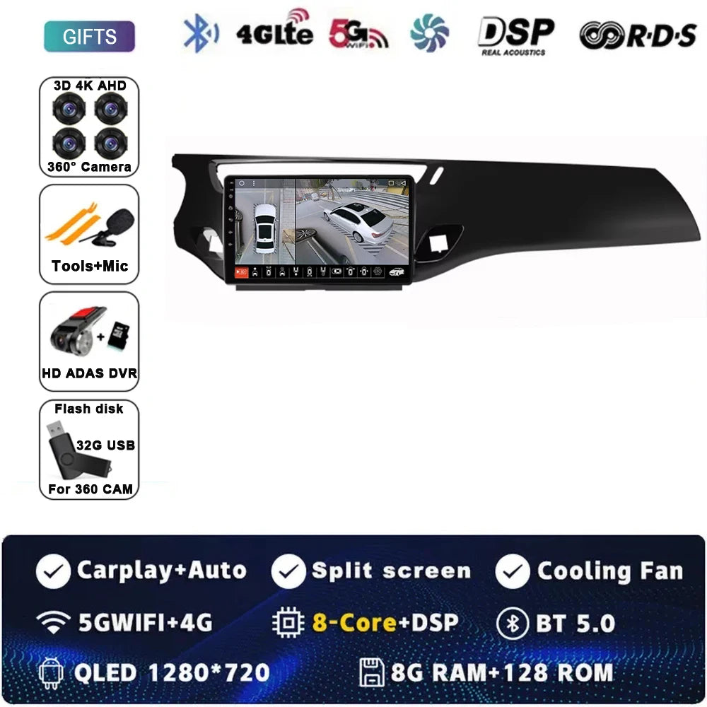 Car Radio Carplay Android 15 For Citroen C3 DS3 2010 - 2016 Navigation GPS Android Auto Multimedia Player Stereo 4G Wifi No 2din