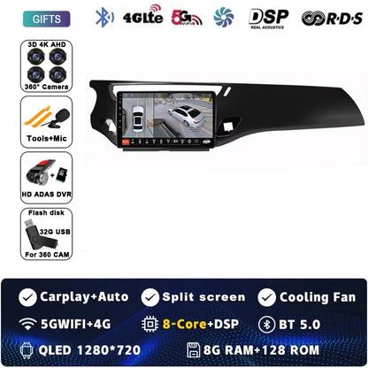 Car Radio Carplay Android 15 For Citroen C3 DS3 2010 - 2016 Navigation GPS Android Auto Multimedia Player Stereo 4G Wifi No 2din