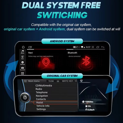 New Android 14 Wireless CarPlay Screen For BMW E60 E61 E62 E63 E90 E91 E92 2005-2012 Car Multimedia Player GPS Radio Navigation