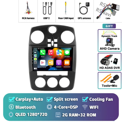Android 14 Carplay For Chrysler PT Cruiser 2000-2010 2 Car Radio Multimedia Player Din GPS Navigation Autoradio Stereo Head Unit