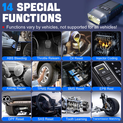 XTOOL A30D OBD2 Scanner Full System Code Reader With CAN FD 13 Special Functions Diagnostic Tool for All Car
