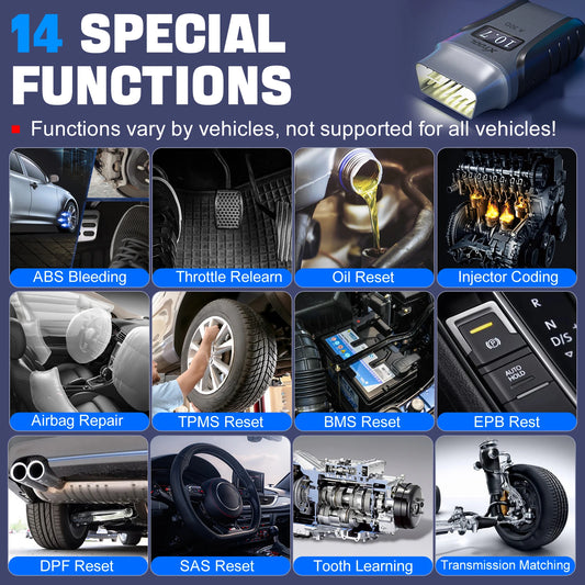 XTOOL A30D OBD2 Scanner Full System Code Reader With CAN FD 13 Special Functions Diagnostic Tool for All Car