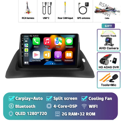 Android 14 Carplay Car Radio For Renault Kangoo 2009 2012 2015 2016 2017 2018 Multimedia Video Player Navigation Stereo 2din DSP