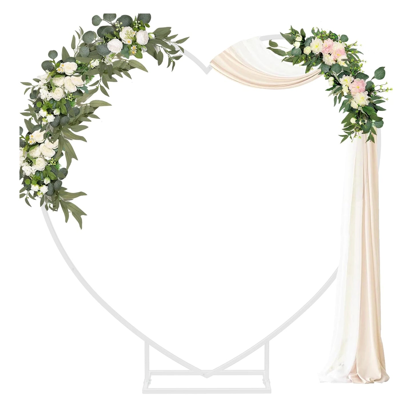 Heart Shape Metal Wedding Balloon Arch Backdrop Stand Frame Party Decoration Flowers Background Stand