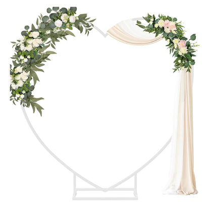 Heart Shape Metal Wedding Balloon Arch Backdrop Stand Frame Party Decoration Flowers Background Stand