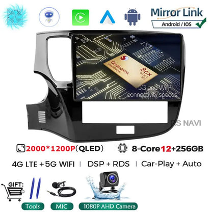 Android 14 Car Radio Multimedia Automotive Carplay Android Auto Wireless For Mitsubishi Outlander 3 2012-2018 Autoradio Stereo
