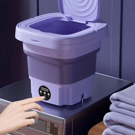 8L Small Folding Washing Machine Student Dormitory Underwear Socks Mini Cleaning Machine Portable