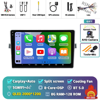 Android 14 Car radio Navigation Multimedia Player For Toyota Verso 2010 2011 2012 2013 2014 2015 2016 Carplay Auto Stereo video