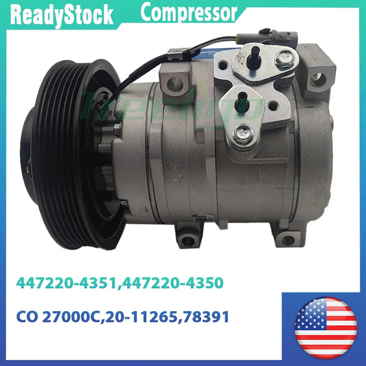 Car A/C Air Conditioning Compressor For Toyota Corolla 2001-2007 447220-4351 447220-4350 Automotive AC Conditioner Compressor