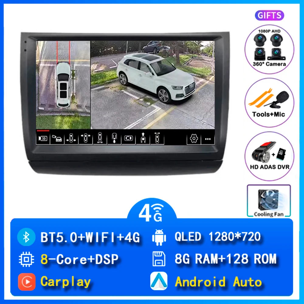 Android 14 wifi+4G Carplay Car Radio For Toyota Prius 20 2002 - 2009 Navigation GPS Video Player Stereo Multimedia DVD DSP 8core