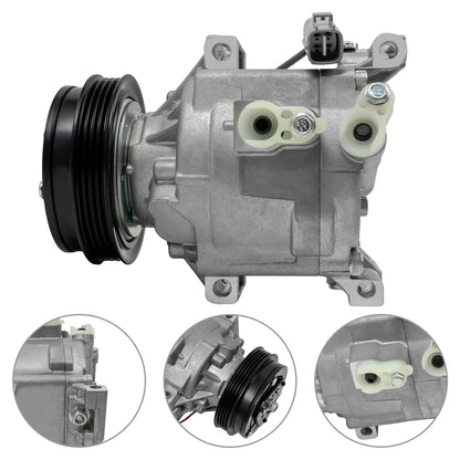 Original AC Compressor  Low-Noise Compressor for 2000-2005 Toyota Echo 1.5L Models Silver