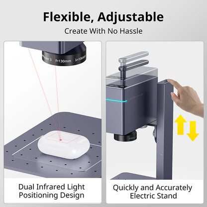 Laserpecker Laser Engraver Machine for Metal Plastic Portable Handheld Laser Engraving With 10KW Bluetooth 5.0 4k LP3