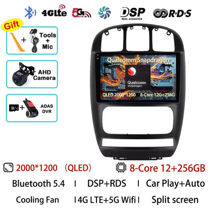 Android 15 Car Radio For Dodge Caravan 4 For Chrysler Voyager RG RS Town&Country RS 2000 - 2007 Multimedia Stereo Player NAVI BT