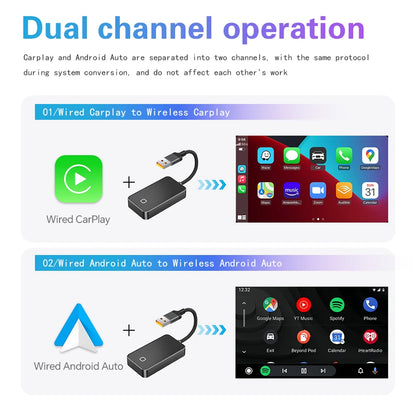 New MINI C3 plug and play wireless CarPlay Dongle Android AUTO Box Car Navigation Smart Car Machine interconnection BT WiFi