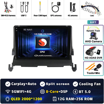 Android 14 CarPlay Car Radio for Dodge Journey 2009 2010 2011 2012 Multimedia Navigation GPS Stereo Auto video Head Unit 2 DIN
