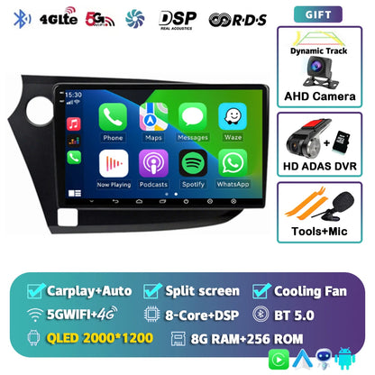 Android 14 Carplay Auto Car Radio Multimedia Player For HONDA INSIGHT 2009-2014 Navigation Autoradio GPS Stereo 2din Head Unit