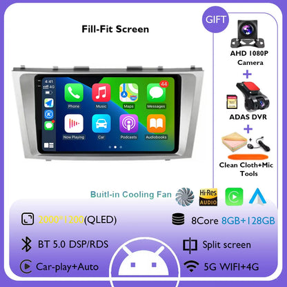 Android 14 Multimedia Player For Toyota Camry XV40 2005 - 2011 Wireless Carplay Auto Radio Car Radio 4G Navigation GPS RDS DSP