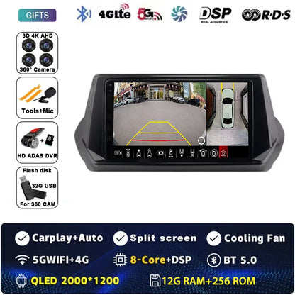 Android 15 Carplay Auto For Peugeot 2008 208 2019 2020 2021 2022 Car Radio Multimedia Video Player Navigation GPS  No 2Din 2 Din