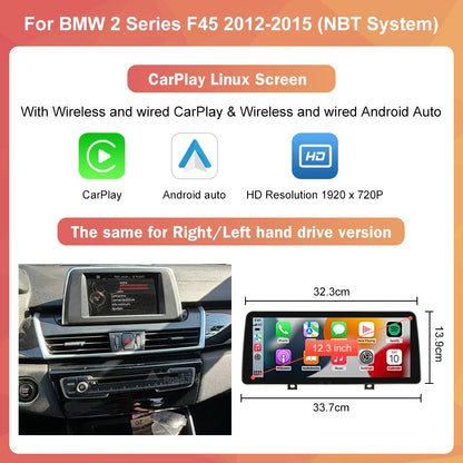 1920*720 Wireless Carplay Multimedia Screen Android Auto For BMW 1 2 3 4 Series F20 F21 F22 F23 F45 F30 F31 F33 F36 NBT System