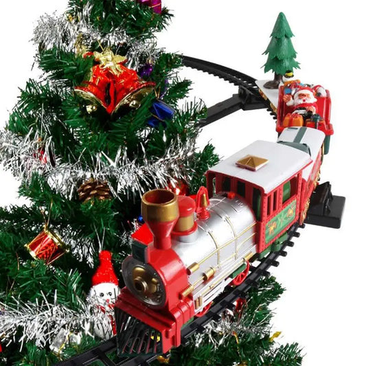 Christmas Train Electric Train Set For Christmas Tree Track Car Christmas Decoration Trains Noel Gift Round Rail Train Carousel
