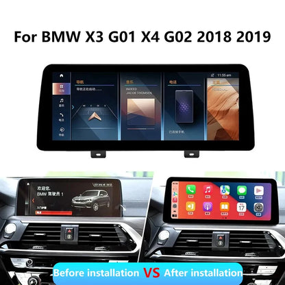 For BMW X3 G01 X4 G02 2018 2019 Car Carplay 12.3 Inch Android Touch Screen Monitor Stereo Speakers Radio Multimedia Player Auto