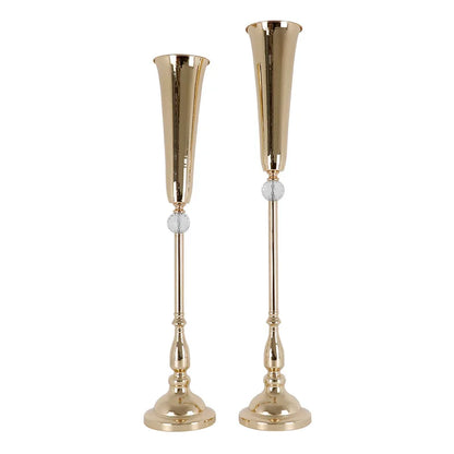 1/2/4/6/10pcs Wrought iron candlestick Home Decoration Wedding Road Fower Guide Wedding Desktop Center Vase Christmas decoration