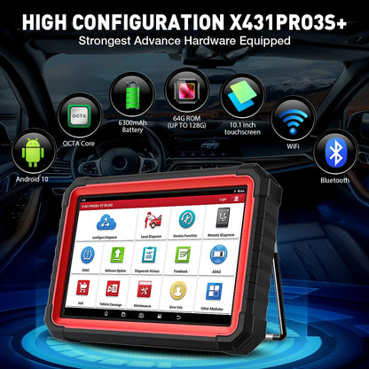 2025 LAUNCH X431 Pro3s Plus V5.0 10.1" Full System Car Diagnostic tools ECU Coding Bi-directional controal Topology Mapping