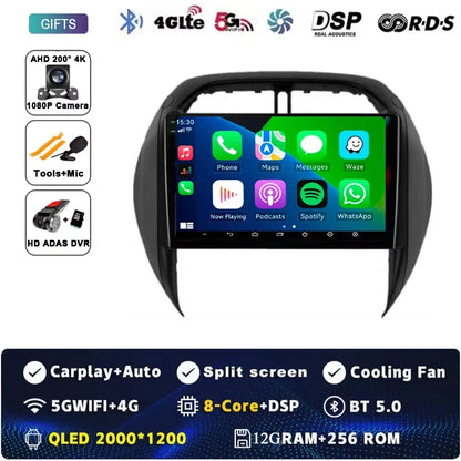 Android 15 Auto Radio For Toyota RAV4 RAV 4 2003 2004 2005 DSP Carplay GPS Navigation Multimedia Video Player Stereo 2din DVD