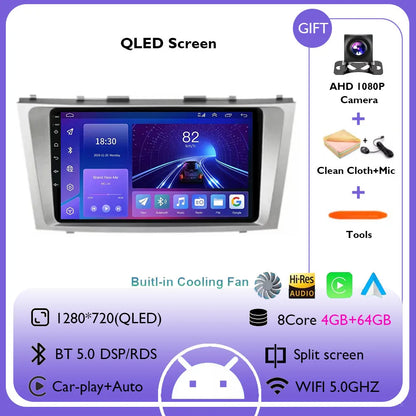 Android 14 Multimedia Player For Toyota Camry XV40 2005 - 2011 Wireless Carplay Auto Radio Car Radio 4G Navigation GPS RDS DSP