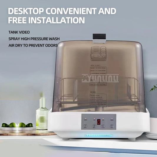 Portable Dishwashers Countertop Dish Washing Machine Kitchen Household Intelligen Visual Dishwashe
