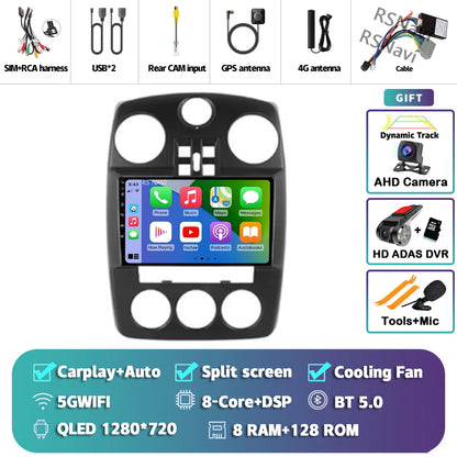 Android 14 Carplay For Chrysler PT Cruiser 2000-2010 2 Car Radio Multimedia Player Din GPS Navigation Autoradio Stereo Head Unit