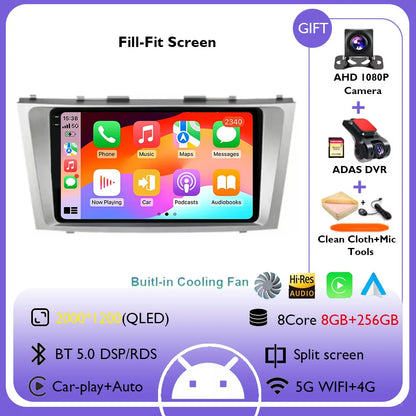 Android 14 Multimedia Player For Toyota Camry XV40 2005 - 2011 Wireless Carplay Auto Radio Car Radio 4G Navigation GPS RDS DSP