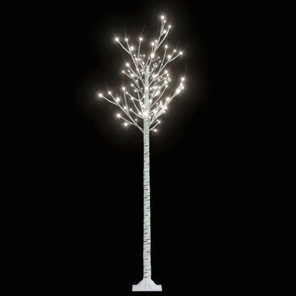 6ft Cold White Willow Christmas Tree with 200 LEDs - Indoor/Outdoor Holiday Decoration