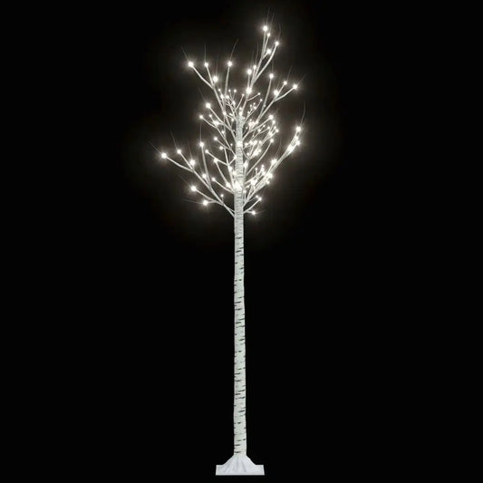 6ft Cold White Willow Christmas Tree with 200 LEDs - Indoor/Outdoor Holiday Decoration