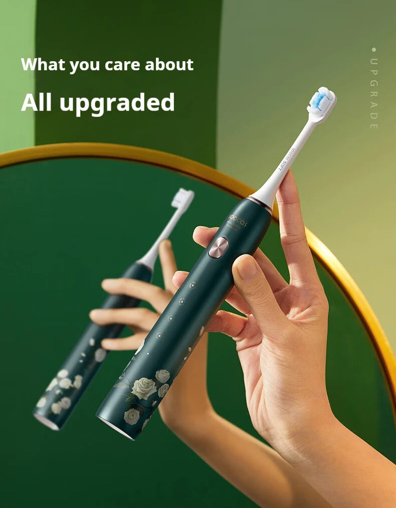 SOOCAS X3S White Rose Adult Smart Sonic Electric Toothbrush IPX7 Waterproof Ultrasonic Tooth Brush