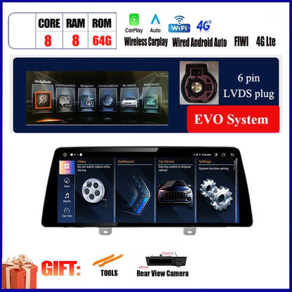 For BMW X3 G01 X4 G02 2018 2019 Car Carplay 12.3 Inch Android Touch Screen Monitor Stereo Speakers Radio Multimedia Player Auto