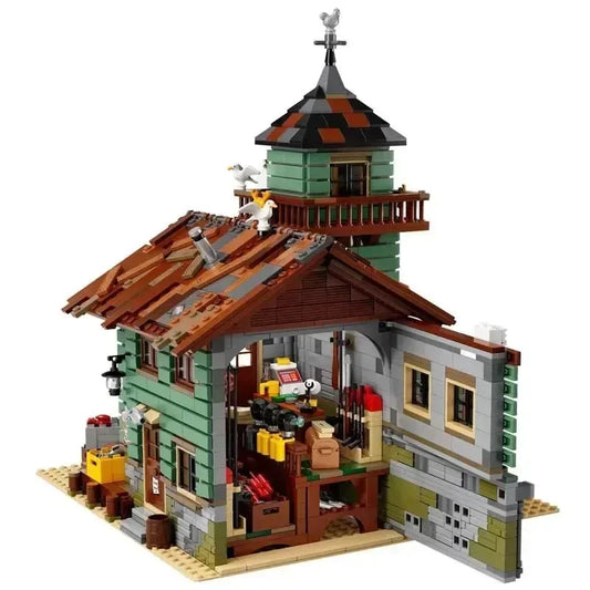 2049 PCS Old Fishing Store Model Building Blocks Bricks Birthday Christmas Gift Toys Compatible With 21310