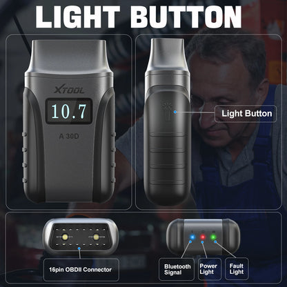XTOOL A30D OBD2 Scanner Full System Code Reader With CAN FD 13 Special Functions Diagnostic Tool for All Car