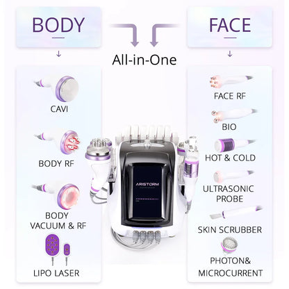 Aristorm S Shape Machine 40K Ultrasound Body Shape Facial Lifting home appliance body shaping massage equipment