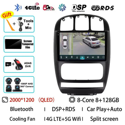Android 15 Car Radio For Dodge Caravan 4 For Chrysler Voyager RG RS Town&Country RS 2000 - 2007 Multimedia Stereo Player NAVI BT