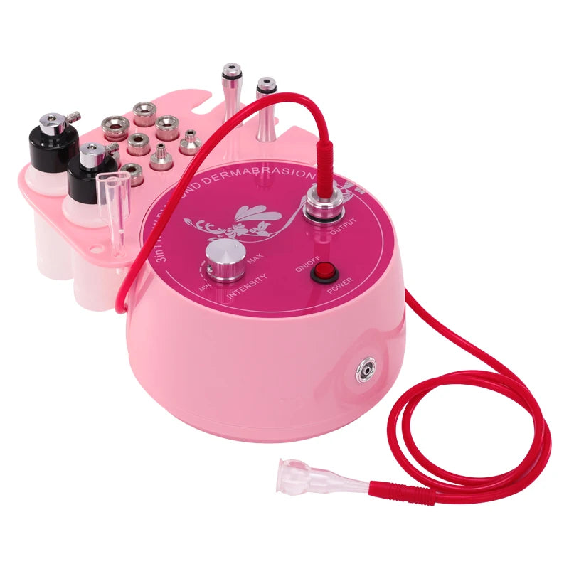 Pink Diamond Microdermabrasion Machine Facial 3 in 1 Professional Blackhead Removal Acne Clearning Anti Aging Skin care Tool