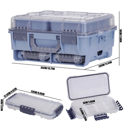 SAMOLLA Fishing Tackle Box Large Capacity Portable Multi-functional Waterproof Bait Accessories Outdoor Camping Storage Box