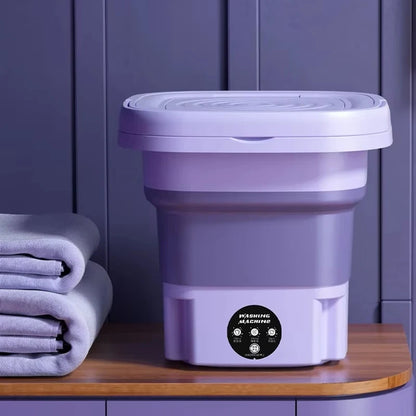 8L Small Folding Washing Machine Student Dormitory Underwear Socks Mini Cleaning Machine Portable