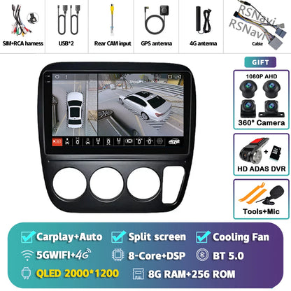 Android 14 Carplay Auto Car Radio For Honda CRV CR-V 1997-2001 Multimedia Video Player GPS Navigation Autoradio Stereo 2 Din DSP