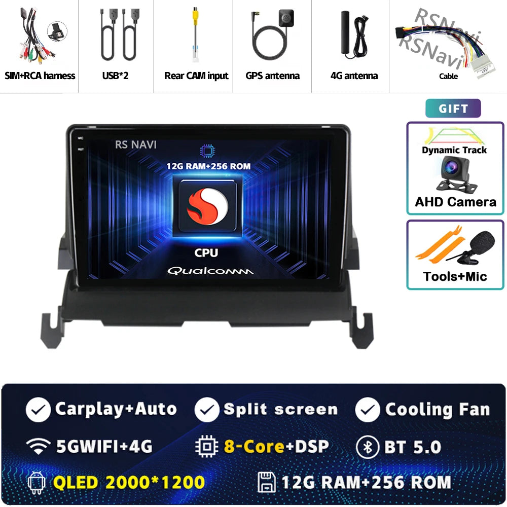 Android 14 CarPlay Car Radio for Dodge Journey 2009 2010 2011 2012 Multimedia Navigation GPS Stereo Auto video Head Unit 2 DIN