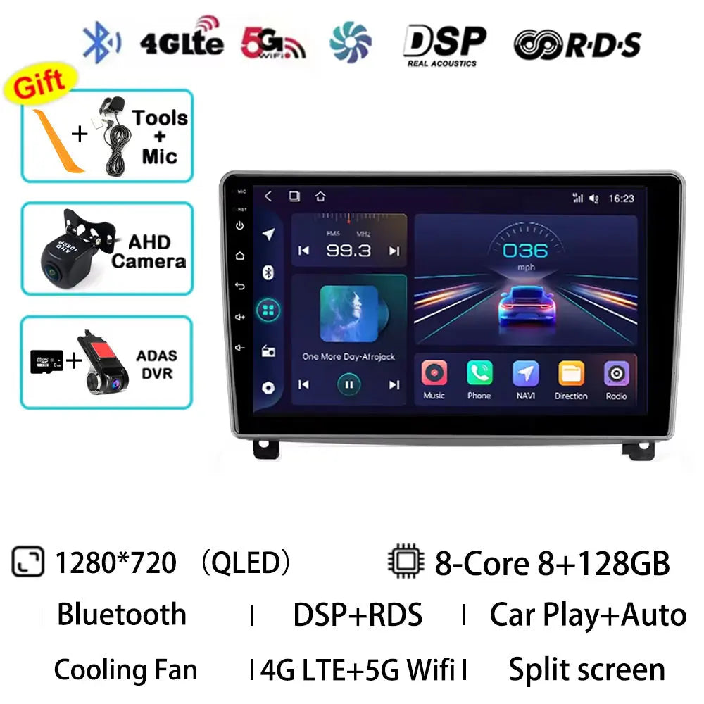 Android 15 Car Radio For Peugeot 407 1 2004 - 2011 GPS Multimedia Player Navi Wireless Carplay DSP BT Head Unit 360 Camera Video