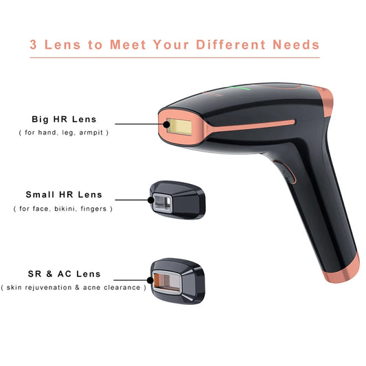 IPL Hair Removal Full Cooling Painless Laser Epilator & Skin Care Unlimited Flashes Fast Effective Depilator Home Beauty Devices