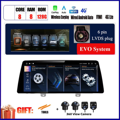 For BMW X3 G01 X4 G02 2018 2019 Car Carplay 12.3 Inch Android Touch Screen Monitor Stereo Speakers Radio Multimedia Player Auto